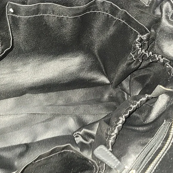 Coach Signature Black Patent Leather Tote Diaper Bag  F19256 - Picture 11 of 15